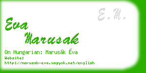 eva marusak business card